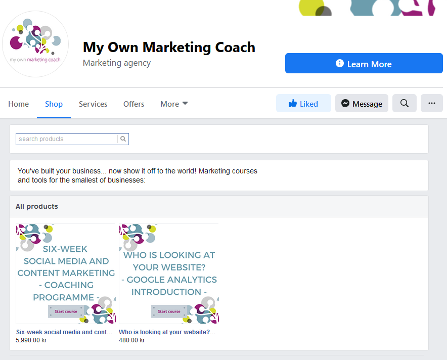 New Facebook Shops - My Own Marketing Coach