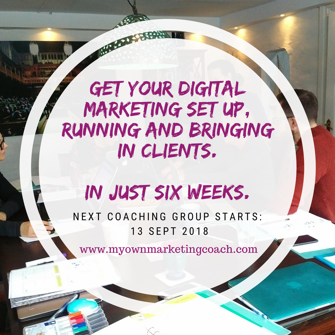 get your digital marketing running and bringing in clients. My Own Marketing Coach