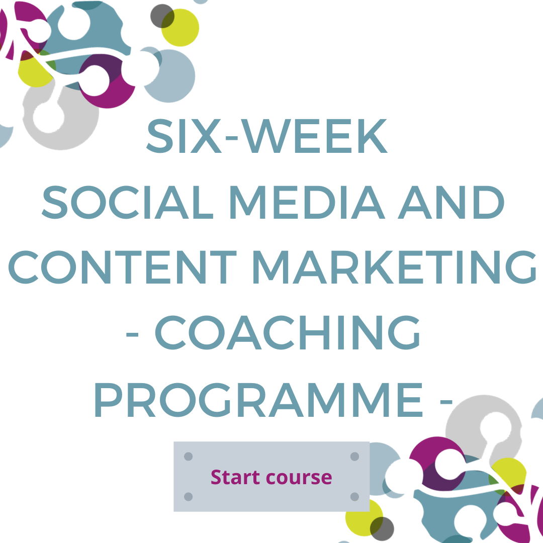 Social media and content marketing coaching programme from My Own Marketing Coach